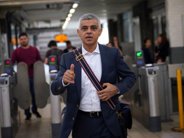 Mayor of Lo<em></em>ndon Sadiq Khan arrives at Edgware Underground Station in central London, ahead of his announcement at the Metroline bus garage, of a major expansion of financial support designed to ease the impact of London's ultra low emission zone (Ulez) on people's pockets. Picture date: Friday August 4, 2023. PA Photo. See PA story POLITICS Ulez. Photo credit should read: Yui Mok/PA Wire