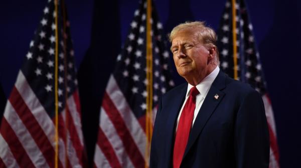 Former President Do<em></em>nald Trump speaks at the Road to Majority Co<em></em>nference in Washington DC on June 22, 2024