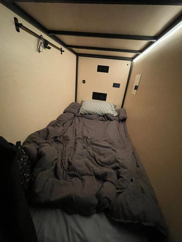 A tech startup founder posted images from the inside of his pod.