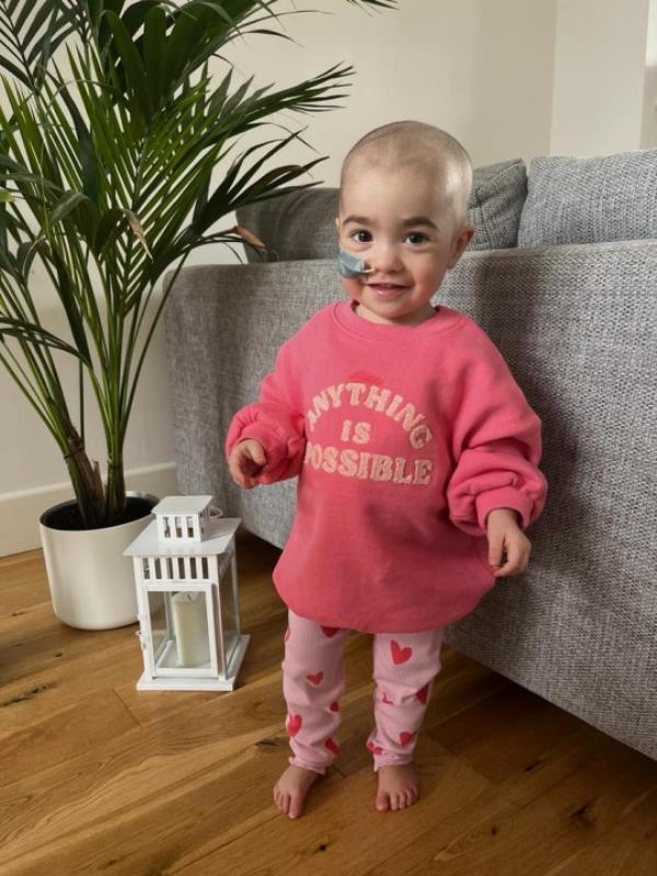 Hallie has enjoyed being at home with her family rather than in hospital